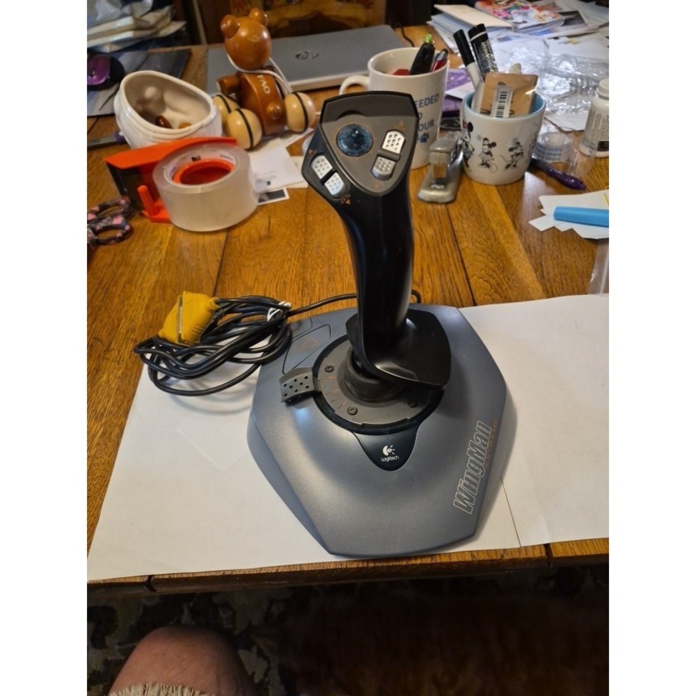 Logitech J-ZA10 Wingman Extreme Digital 3D Wired Joystick 4 PC Flight Untested